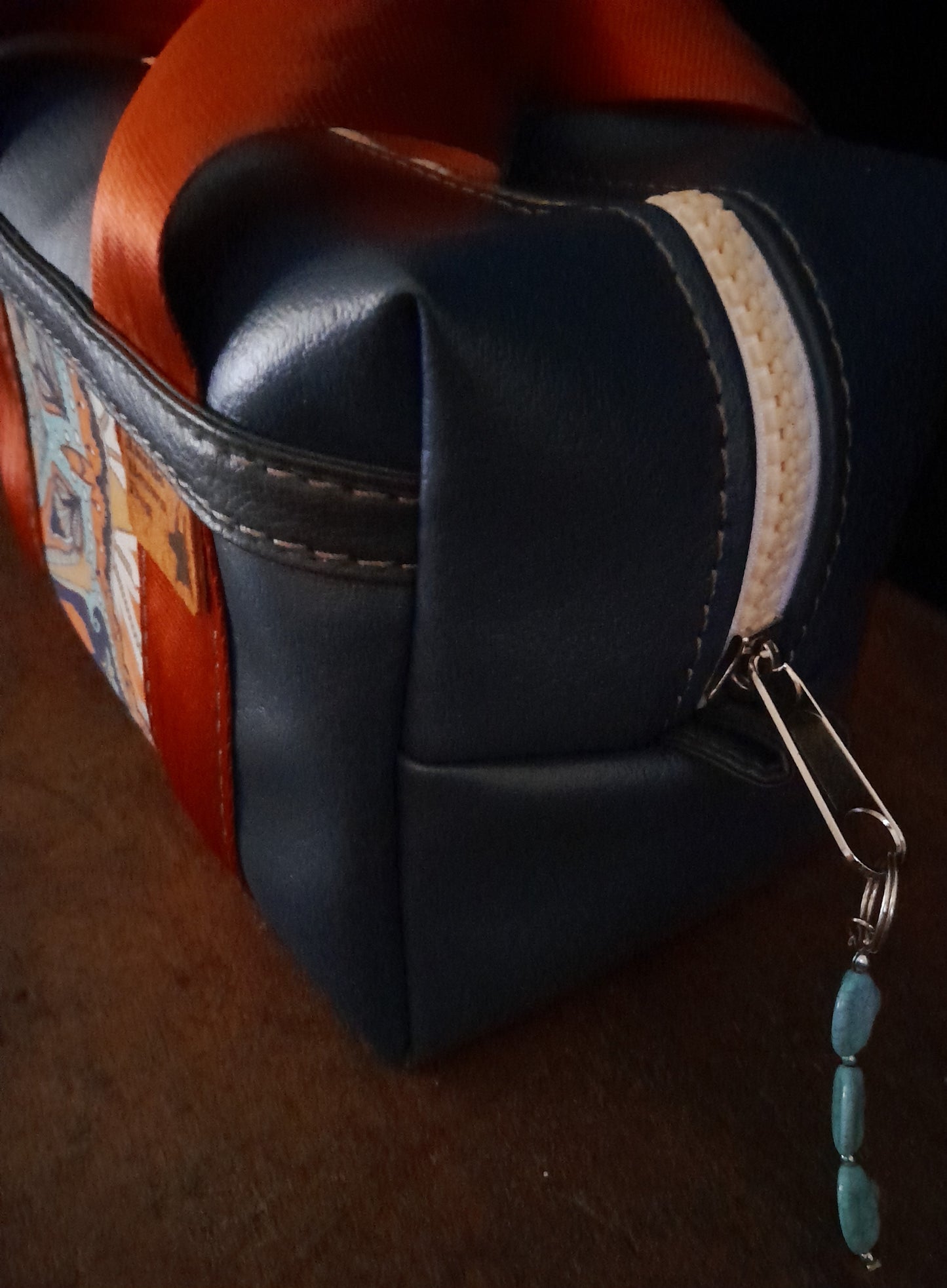 'Boho on Navy' Small Bag