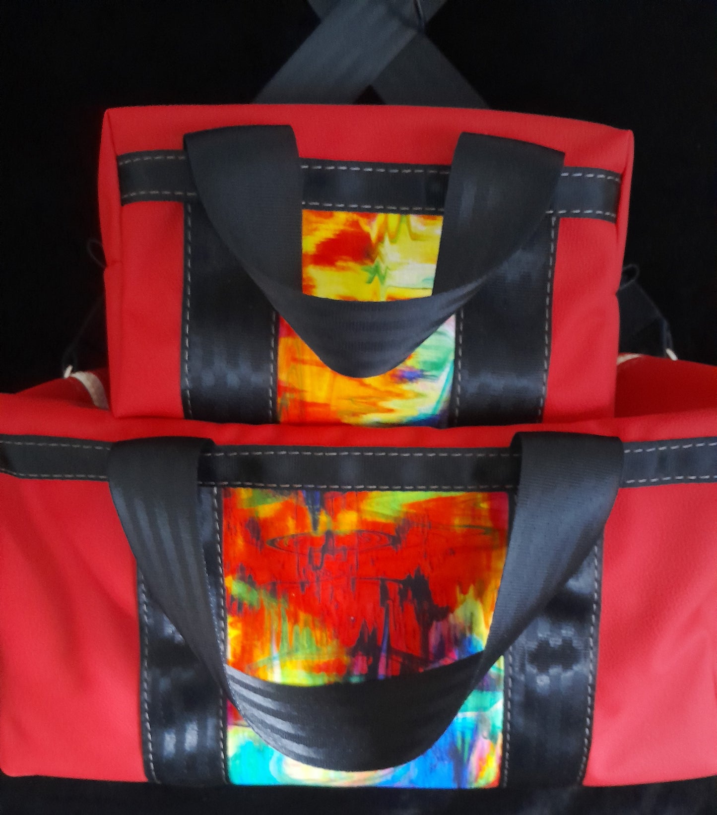 'RED FREQUENCY' Large & Small bag set