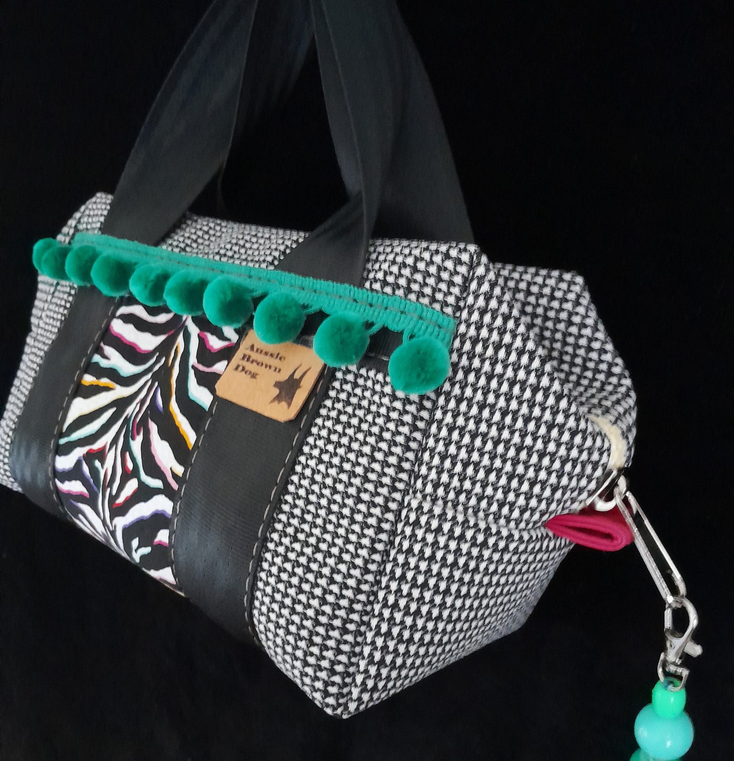 'POM-POM ZEBRA' Small bag