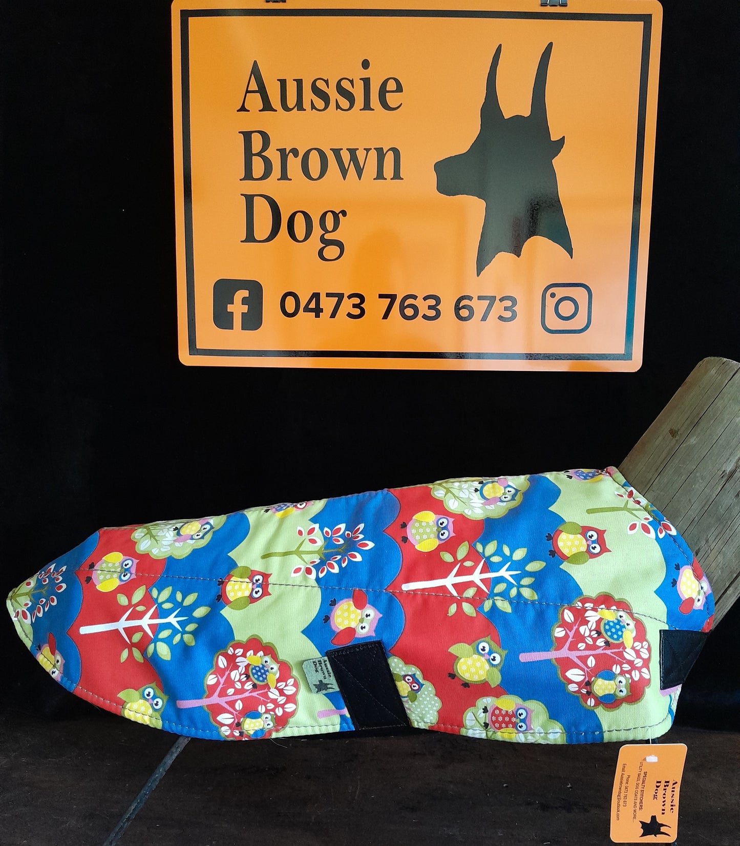 DOG COAT EXTRA LARGE 'Owl Love'